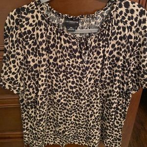 XXL Liz Claiborne leopard print top!